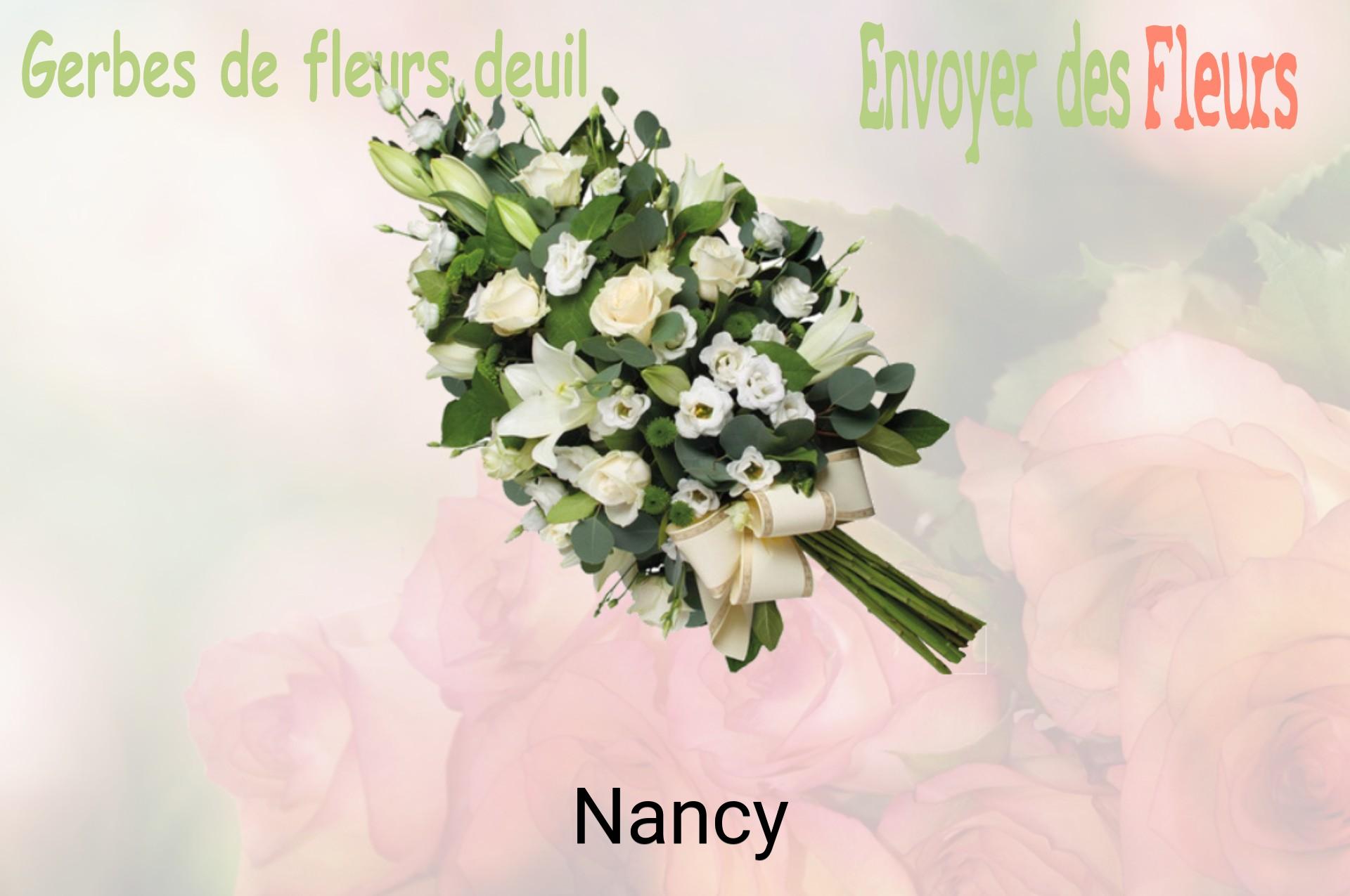 Gerbe de fleurs de deuil livrée à Nancy